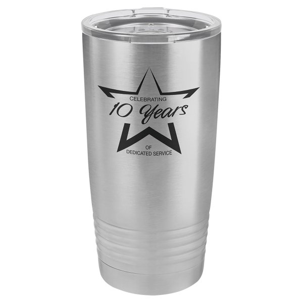Polar Camel 20 oz. Stainless Steel Ringneck Tumbler with Standard Lid - Stainless Steel