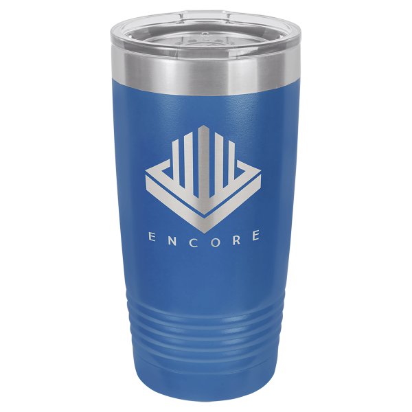 Polar Camel 20 oz. Royal Blue Ringneck Tumbler with Standard Lid - Blue