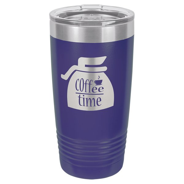 Polar Camel 20 oz. Purple Ringneck Tumbler with Standard Lid - Purple