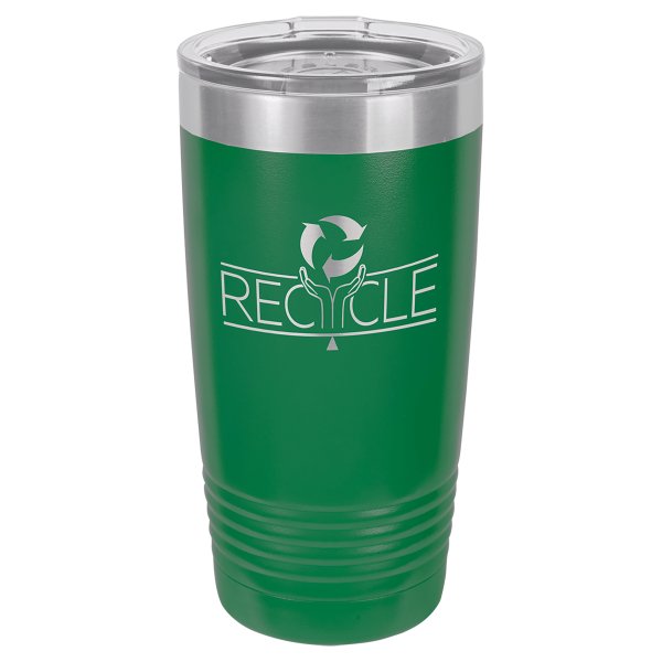 Polar Camel 20 oz. Green Ringneck Tumbler with Standard Lid - Green