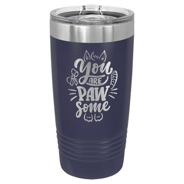 Polar Camel 20 oz. Navy Blue Ringneck Tumbler with Slider Lid - Navy Blue