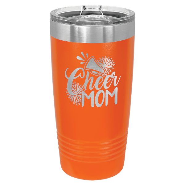 Polar Camel 20 oz. Orange Ringneck Tumbler with Slider Lid - Orange