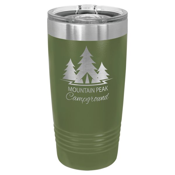 Polar Camel 20 oz. Olive Green Ringneck Tumbler with Slider Lid - Olive Green