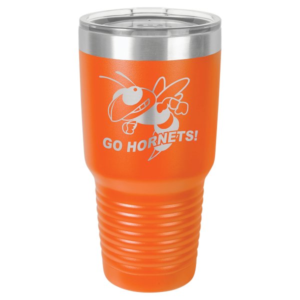 Polar Camel 30 oz. Orange Ringneck Tumbler with Standard Lid - Orange