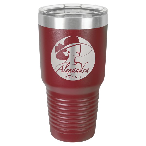 Polar Camel 30 oz. Maroon Ringneck Tumbler with Standard Lid - Maroon