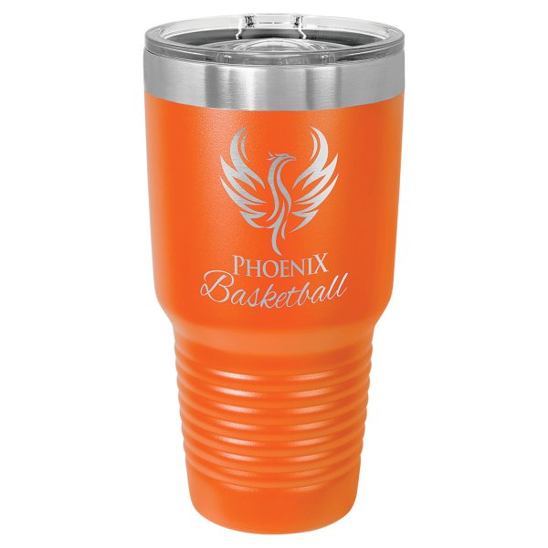 Polar Camel 30 oz. Orange Ringneck Tumbler with Slider Lid - Orange
