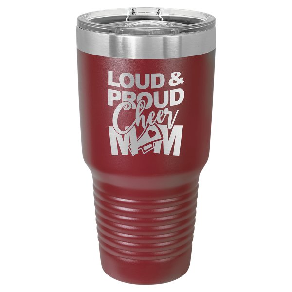 Polar Camel 30 oz. Maroon Ringneck Tumbler with Slider Lid - Maroon