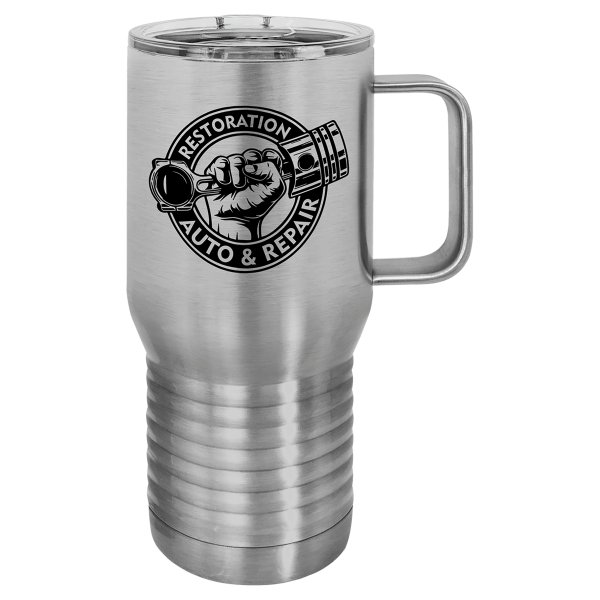 Polar Camel 20 oz. Stainless Steel Vacuum Insulated Travel Mug with Slider Lid - Stainless Steel