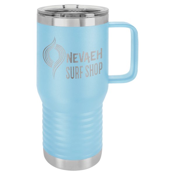 Polar Camel 20 oz. Light Blue Vacuum Insulated Travel Mug with Slider Lid - Light Blue