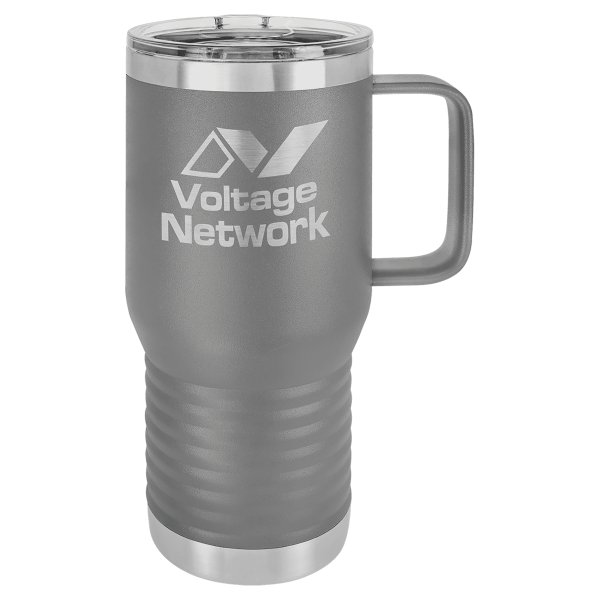 Polar Camel 20 oz. Dark Gray Vacuum Insulated Travel Mug with Slider Lid - Dark Gray