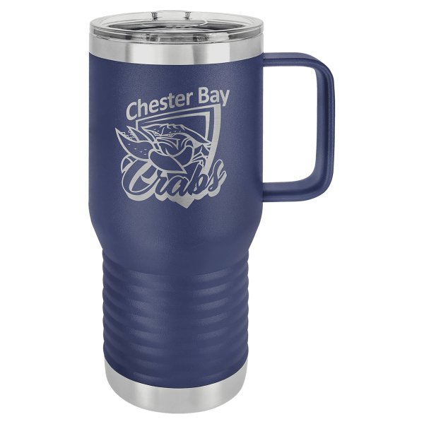 Polar Camel 20 oz. Navy Blue Vacuum Insulated Travel Mug with Slider Lid - Navy Blue