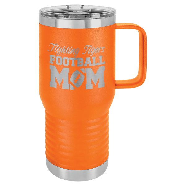 Polar Camel 20 oz. Orange Vacuum Insulated Travel Mug with Slider Lid - Orange