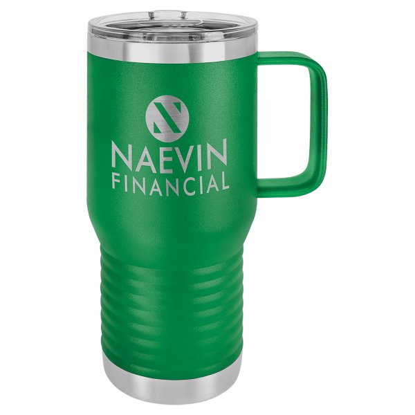 Polar Camel 20 oz. Green Vacuum Insulated Travel Mug with Slider Lid - Green