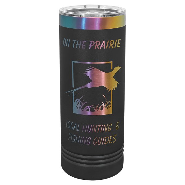 Polar Camel 22 oz. Black/Prism Skinny Tumbler - Black