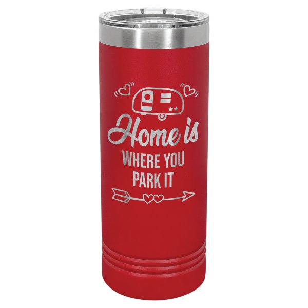 Polar Camel 22 oz. Red Skinny Tumbler with Slider Lid - Red