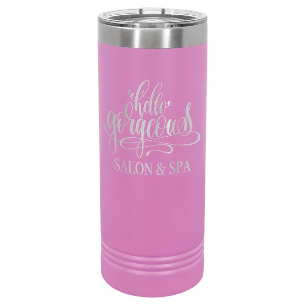 Polar Camel 22 oz. Light Purple Skinny Tumbler with Slider Lid - Light Purple