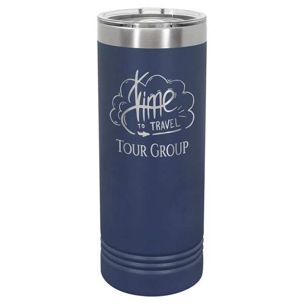Polar Camel 22 oz. Navy Blue Skinny Tumbler with Slider Lid - Navy Blue
