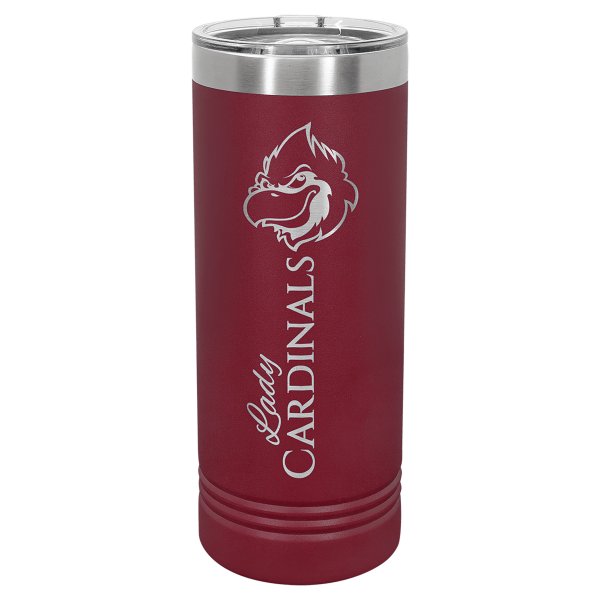 Polar Camel 22 oz. Maroon Skinny Tumbler with Slider Lid - Maroon