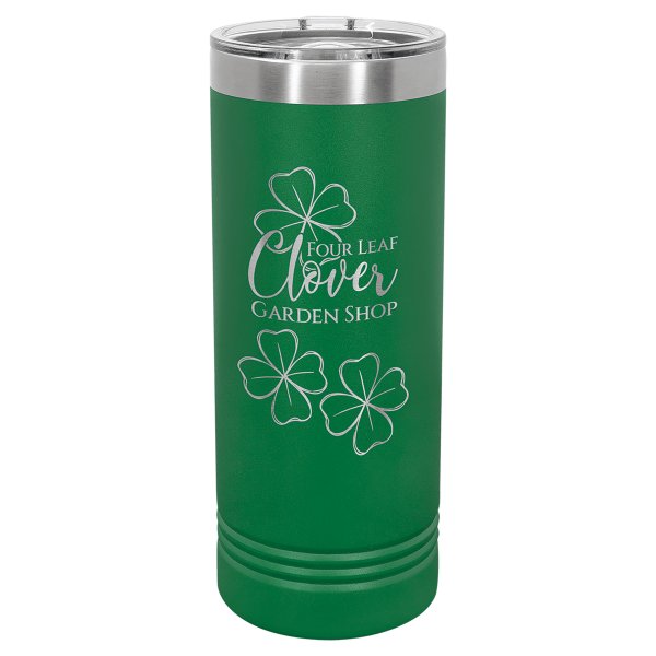 Polar Camel 22 oz. Green Skinny Tumbler with Slider Lid - Green