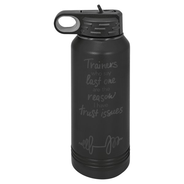 Polar Camel 32 oz. Black/Ghost Black Water Bottle - Black