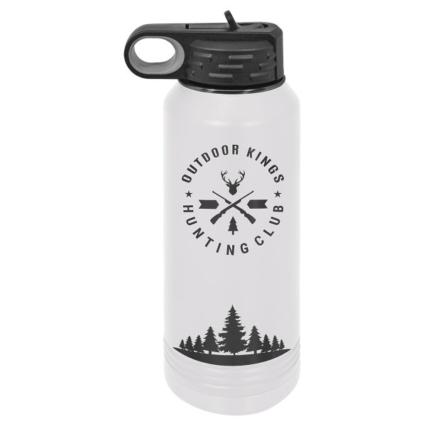 Polar Camel 32 oz. White/Ghost Black Water Bottle - White