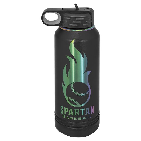 Polar Camel 32 oz. Black/Prism Water Bottle - Black