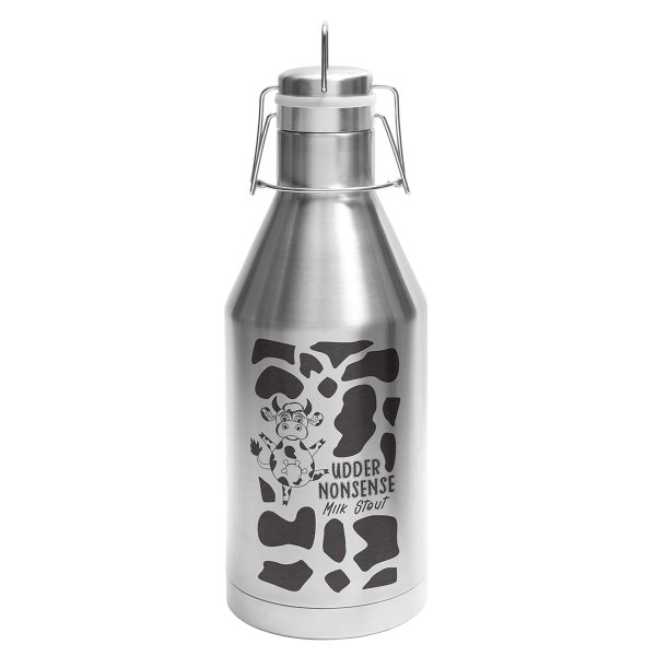 Polar Camel 64 oz. Stainless Steel Vacuum Insulated Growler with Swing-Top Lid - Stainless Steel