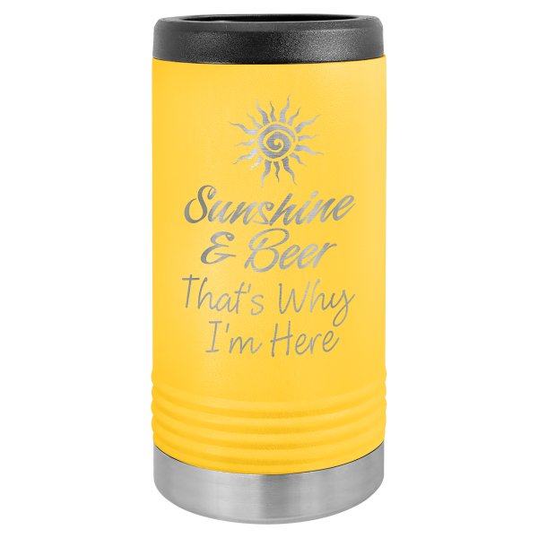 Polar Camel Yellow Slim Beverage Holder - Yellow