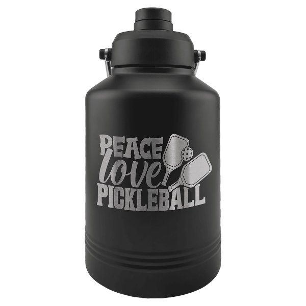 Polar Camel 128 oz. Black Vacuum Insulated Jug with Chug Lid and Easy-Carry Handle - Matte Black