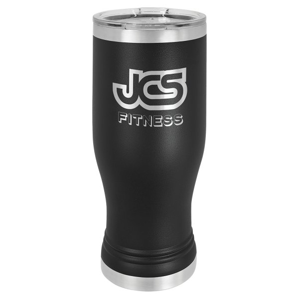 Polar Camel 20 oz. Black Pilsner Tumbler with Standard Lid - Black