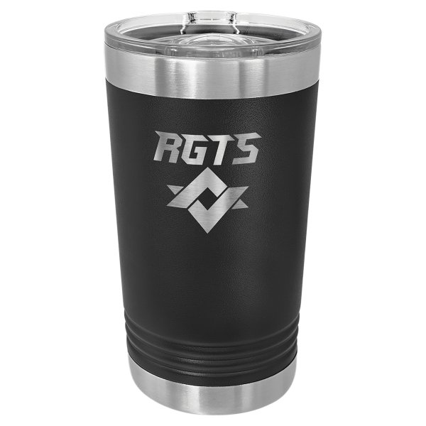 Polar Camel Black 16 oz. Pint with Slider Lid - Black