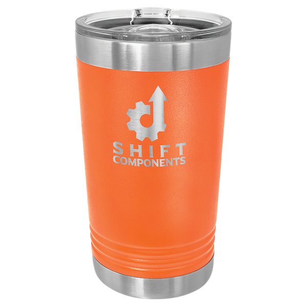Polar Camel Orange 16 oz. Pint with Slider Lid - Orange
