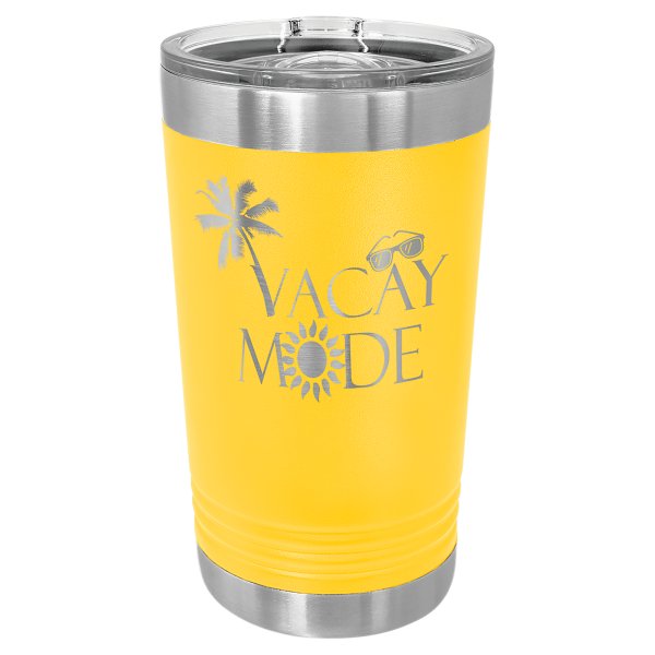 Polar Camel Yellow 16 oz. Pint with Slider Lid - Yellow
