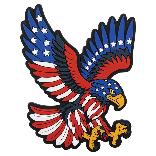 3 3/20" x 2 1/2" Red, White, and Blue Eagle Extra Large PVC Patch with Kota Pro Adhesive - Red White and Blue