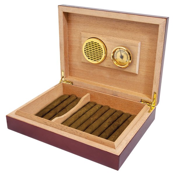 Rosewood Piano Finish Humidor - Rosewood