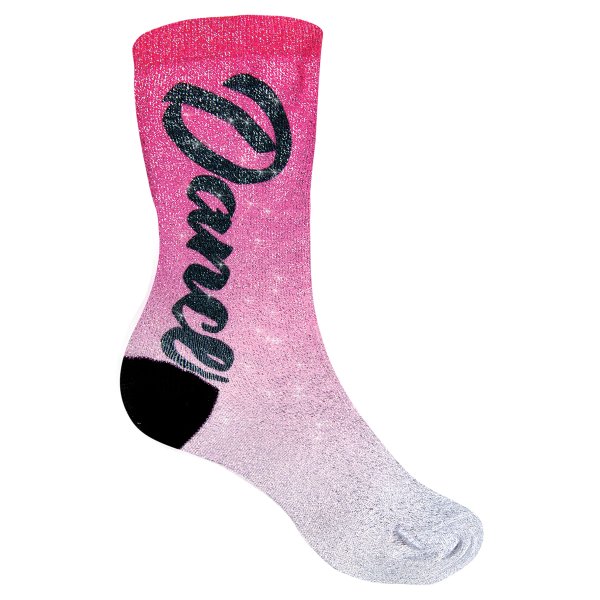 Shimmer Kids Crew Socks (1 Pair) - White/black heel