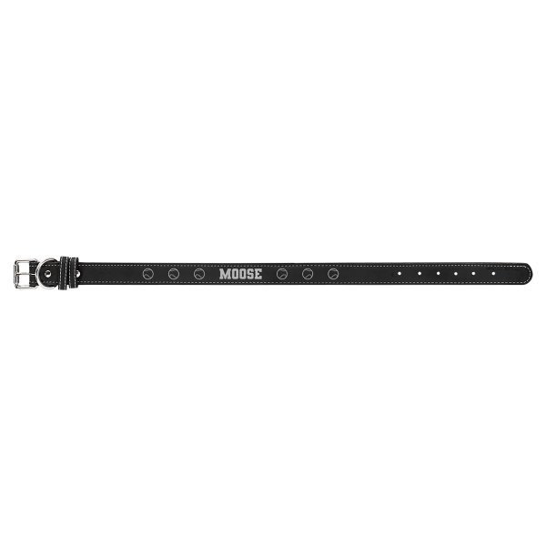 Extra Large 27" x 1 1/4" Black/Silver Engraved Faux Leather Dog Collar - Black