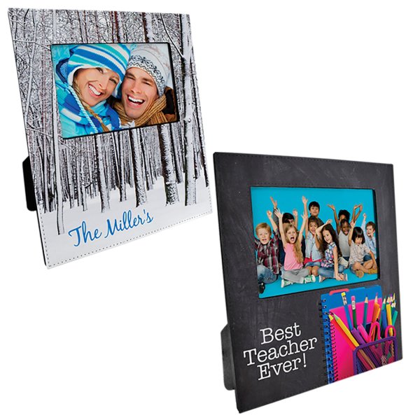 Subli-Tru Photo Frame with Engraving Area - White
