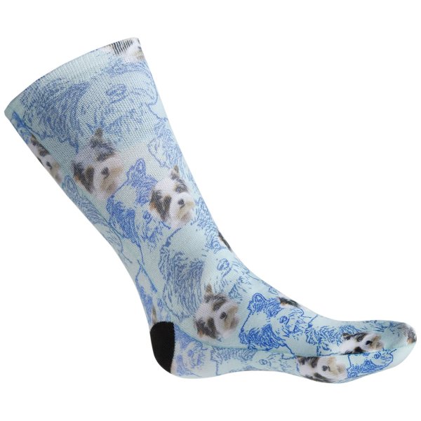 Unisex Adult Crew Socks (1 Pair) - White/Black heel
