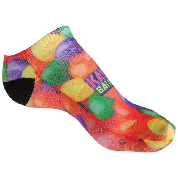 Unisex Adult No Show Socks (1 Pair) - White/Black heel
