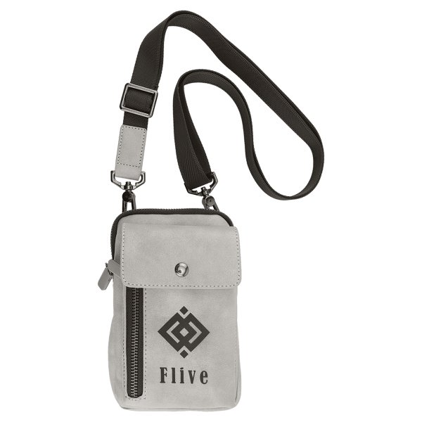Urban Bag - Engraved Faux Leather, Creekside Collection, Light Gray - Light Gray