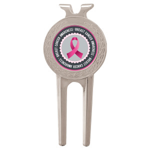 1 1/2" x 3" Silver Divot Tool with Custom Printed Insert