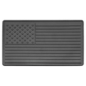 1 3/4" x 3 1/4" Black American Flag PVC Patch representing various causes - Kota Pro Adhesive included