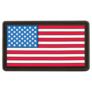 1 1/4" x 2" Red White and Blue American Flag PVC Patch with Kota Pro Adhesive