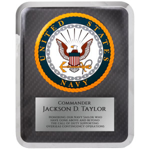 10 1/2" x 13" Navy Hero Plaque