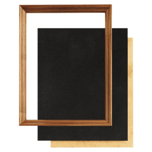 10" x 13" American Walnut Shadow Box Frame with Black Velour Backing