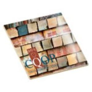 4 1/4" x 4 1/4" White Custom Printed Ceramic Tile