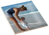 6" x 6" White Custom Printed Ceramic Tile - White