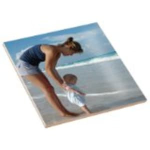 6" x 6" White Custom Printed Ceramic Tile