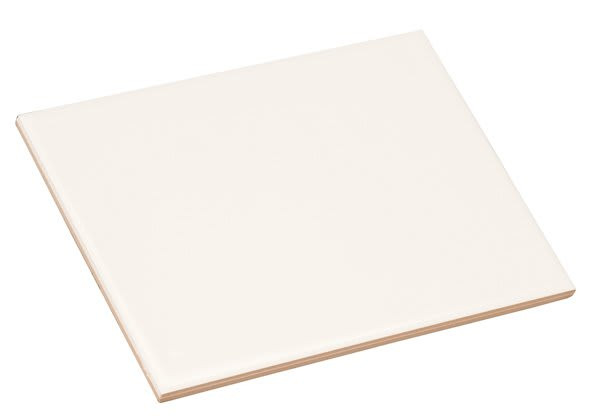 8" x 10" White Custom Printed Ceramic Tile - White